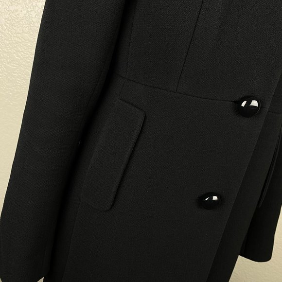 J Crew Thinsulate Wool Peacoat Trench Wool Black Coat Jacket Women's Size 4 - Picture 9 of 12